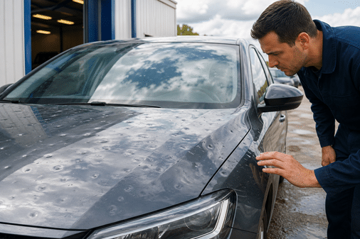 eliminare i danni da grandine sull'auto